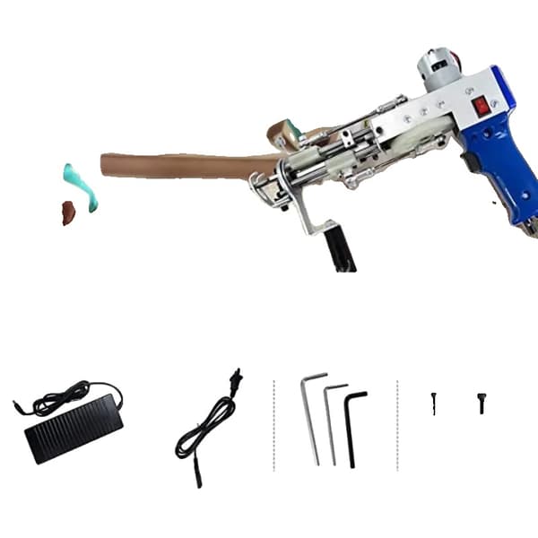 Elektrisk Tæppe Tufting Pistol, 2-i-1 Funktionalitet, Justerbar Hastighed, Tilpasselig Højde på Pile