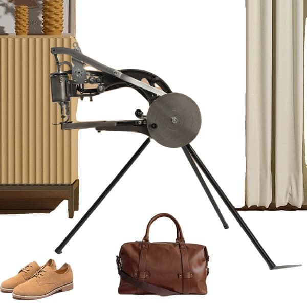Tungt Skotillverkningsmaskin, 6 mm Max Stygnbredd, Semi-Manuell Drift, Hållbar Järn Konstruktion