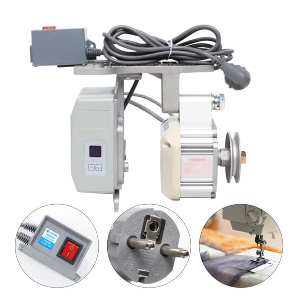 550W Børsteløs Symaskine Servo Motor, Justerbar Hastighed 200-4500rpm, Holdbar Aluminium Design,HVID