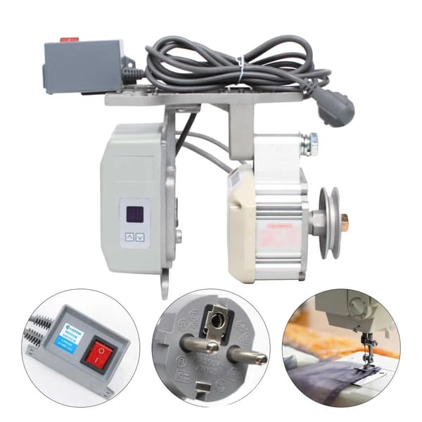 550W Børsteløs Symaskine Servo Motor, Justerbar Hastighed 200-4500rpm, Holdbar Aluminium Design,HVID