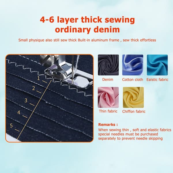 Mini Symaskin, 20 Stygnalternativ, Automatisk Spolning, Användarvänlig Design
