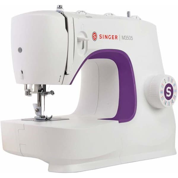 Singer M3505 Symaskin - Vit och lila - 75 W - Metallram