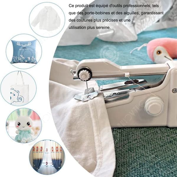 INN bärbar symaskin med omfattande tillbehör för snabb sömnad och sömnadshantverk sladdlös mini symaskin
