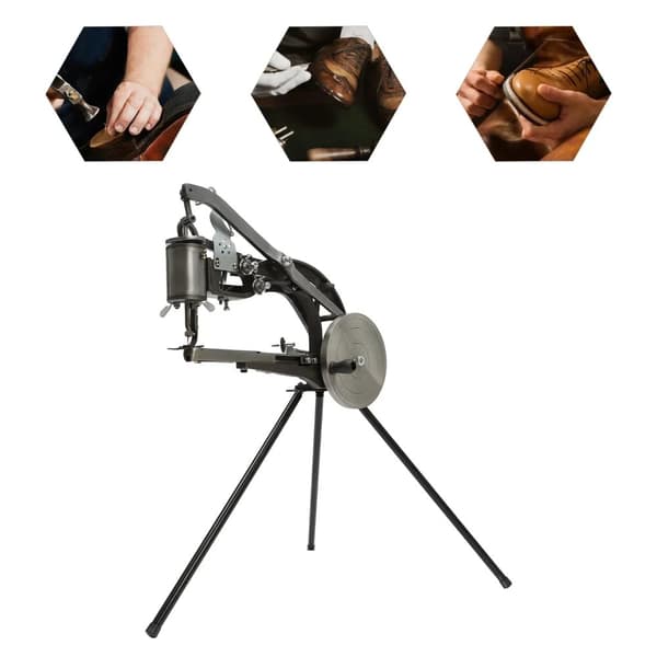 Läder- och skosömnadsmaskin, ergonomisk design, justerbar fot, enkel montering