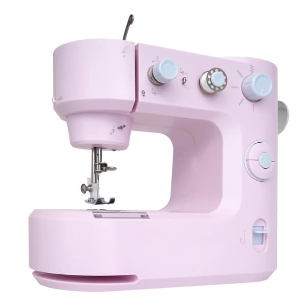 Elektrisk Symaskin, Dubbeltrådsdesign, Justerbar Stygntäthet,Rosa