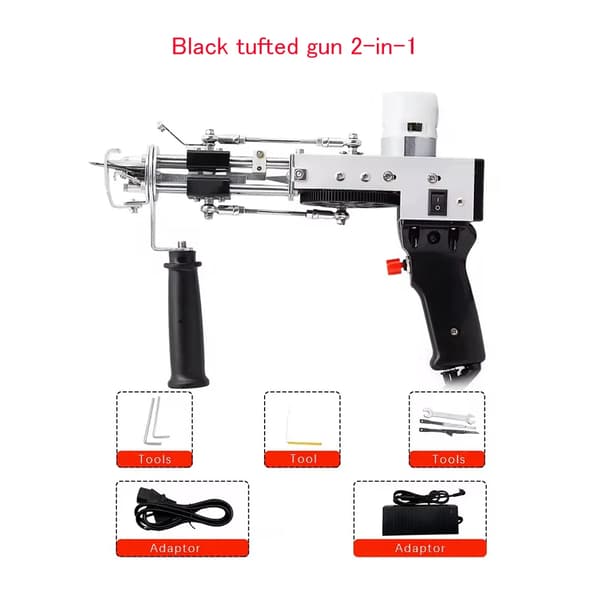 Tuftingpistol, elektrisk klip- og løkke-funktion, letvægtsdesign,NEJ.3
