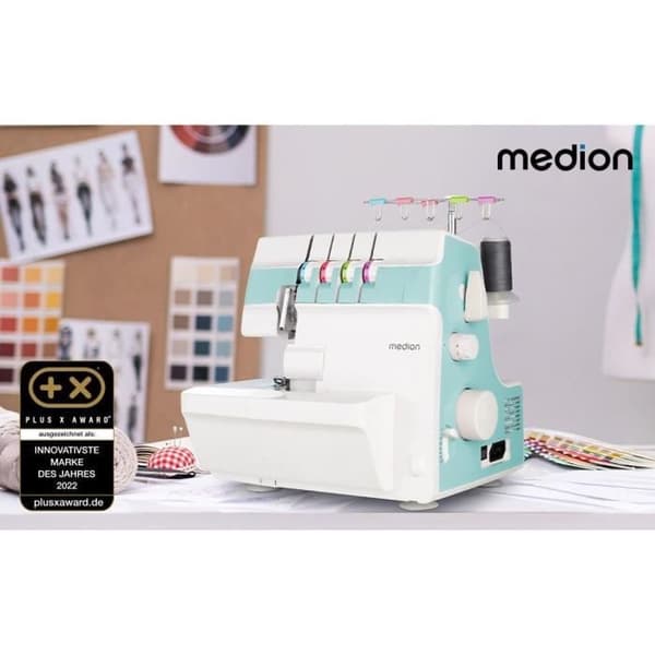 Surtsymaskin - MEDION - SO 90 - 91W - Nåltyp 11, 14, 16 - 1200 varv/min - LED - Turkos