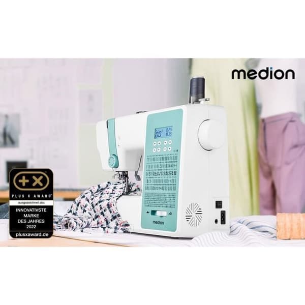 Digital symaskin - MEDION - SD 36 - 38W - 270 stycken - 700 varv/min - LED - Turkos