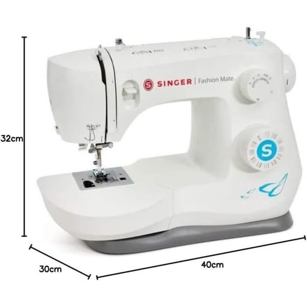 Symaskin - Singer - Fashion Mate 3342 - Vit - Knapphål i 1 steg - Plast