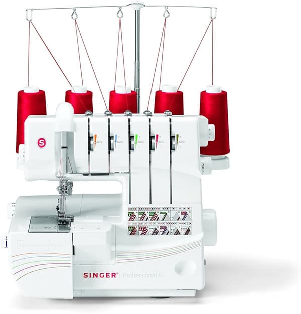 Overlock Singer 14T968 symaskin, elektrisk ström, vit