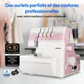 Miniatyrbild 3 av 6: Overlockmaskin - MEDION - SO 90 - 91W - Nåltyp 11, 14, 16 - 1200 rpm - LED - Rosa