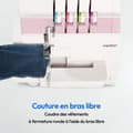 Miniatyrbild 4 av 6: Overlockmaskin - MEDION - SO 90 - 91W - Nåltyp 11, 14, 16 - 1200 rpm - LED - Rosa