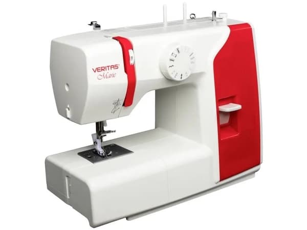 Veritas Marie, Röd, Vit, Automatisk symaskin, Overlock, Sy, 4 Steg, 750 RPM, Elektrisk