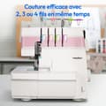 Miniatyrbillede 5 af 6: Overlocker - MEDION - SO 90 - 91W - Nåletype 11, 14, 16 - 1200 o/min - LED - Lyserød