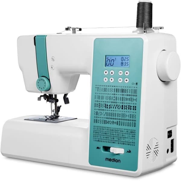 Digital symaskin - MEDION - SD 36 - 38W - 270 stycken - 700 varv/min - LED - Turkos