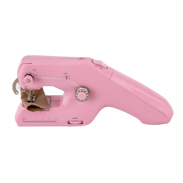 Mini bärbar elektrisk symaskin, likströmskraft, 4,8W effektivitet,Rosa