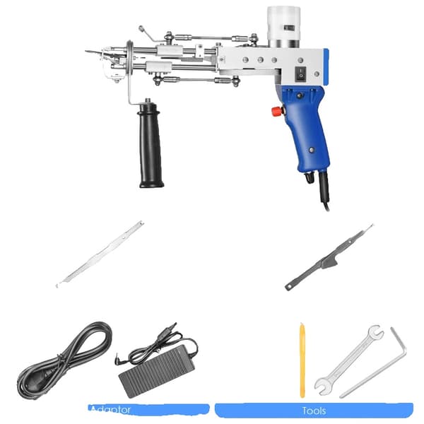 Elektrisk Tufting Pistol, Justerbar Hastighed 5-40 Sting/sek, Høj Effektivitet,2IN1 EU 220V