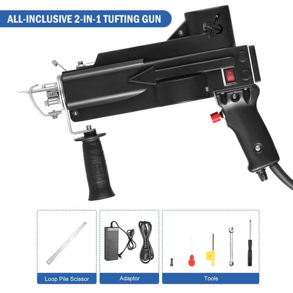 Elektrisk Tufting Pistol, Justerbar Hastighed 5-40 Sting/sek, Høj Effektivitet,220V EU STIK-a