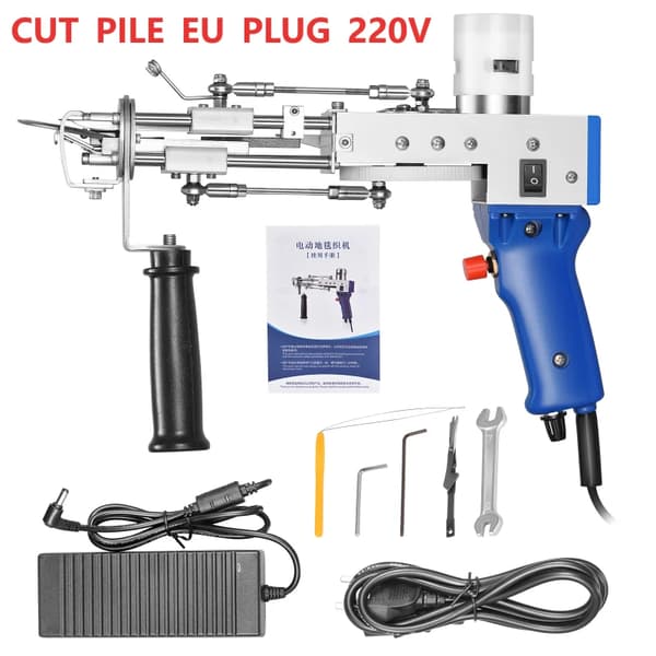 Elektrisk tuftingpistol, justerbar hastighet 5-40 stygn/sek, hög effektivitet,SKÄR EU 220V