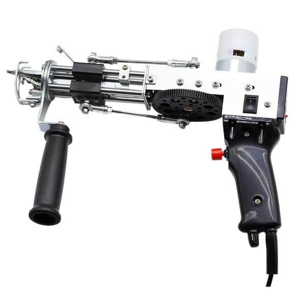 Tæppe Tufting Pistol, Elektrisk Betjening, 2 i 1 Opgradering, Sort