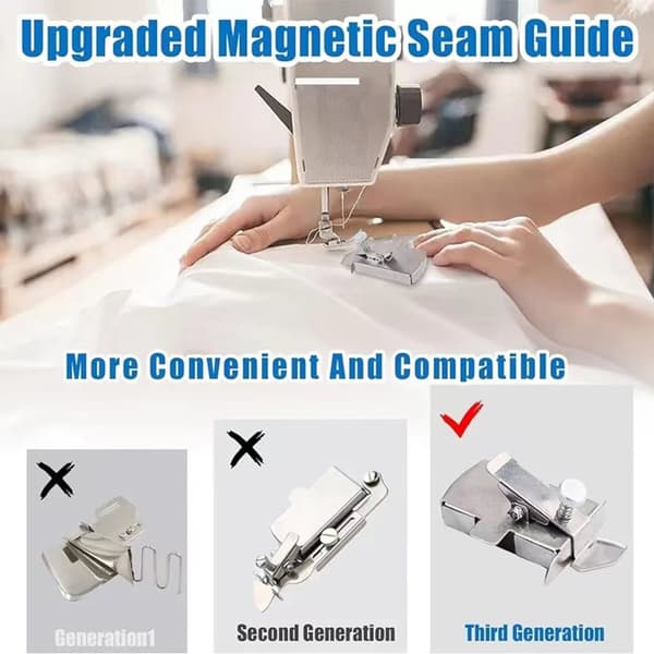 INF Magnetisk sømguide: Symaskinetilbehør til perfekte sting