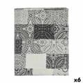 Miniatyrbillede 1 af 3: Tablecloth Kinvara AZULEJO-G Grey Thin canvas 140 x 180 cm Anti-stain Tile (6 Units)