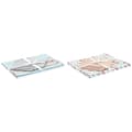 Miniatyrbild 1 av 5: Tablecloth and napkins DKD Home Decor 2 Units 150 x 150 x 0,5 cm Grey Sky blue