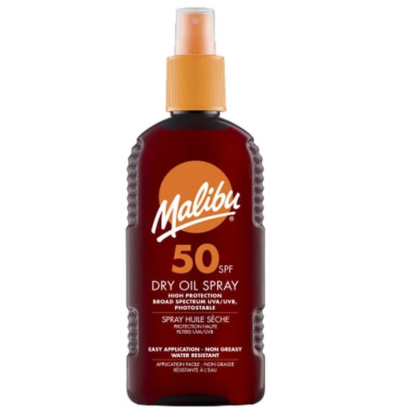 Malibu High Protection Dry Oil Spray Waterproof 200ml SPF 50
