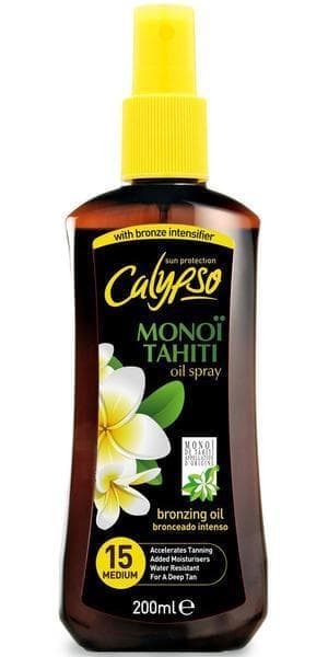 Calypso Monoi Tahiti Oil Spray-Waterproof & SPF15 Medium