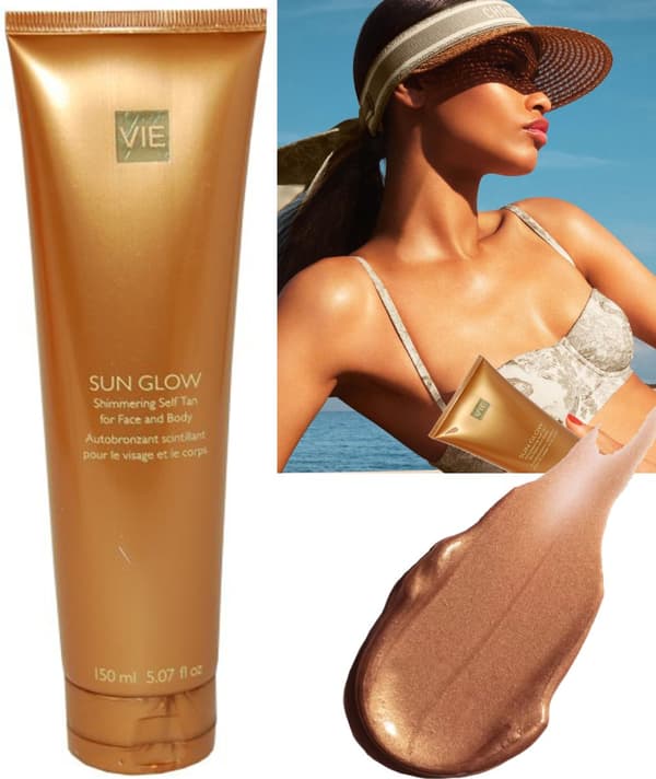 Vie Sun Glow Shimmering Self Tan 150ml For Face & Body