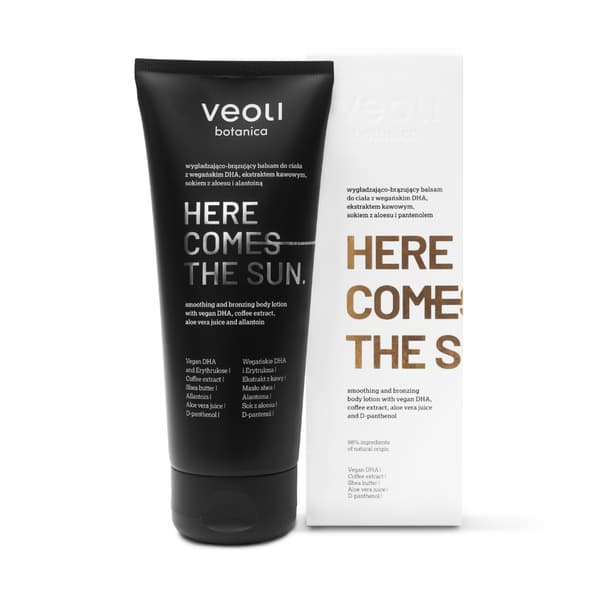 Veoli Botanica HERE COMES THE SUN utjämnande och brun utan sol bodylotion, 200 ml