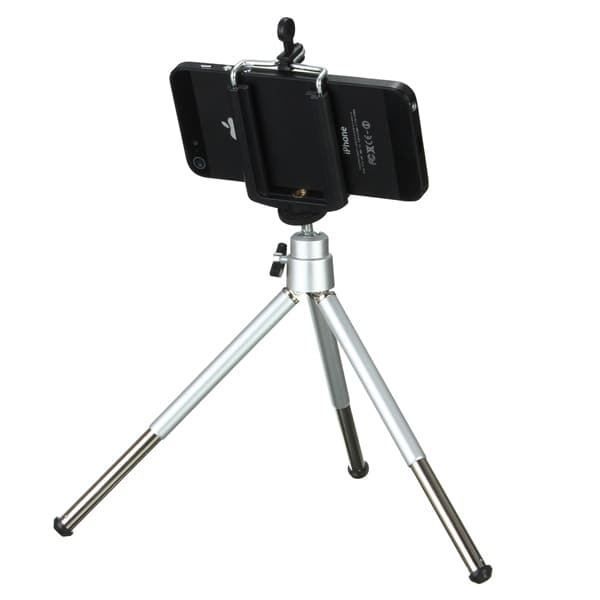 Mini Tripod til Mobiler - Sølv