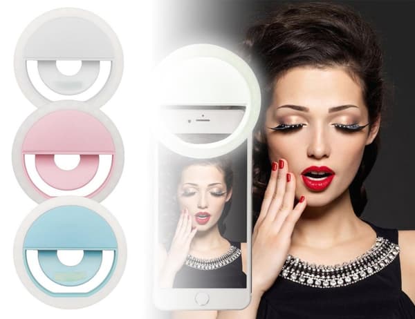 LED-selfie-lamppu mobiililaitteille - ladattava