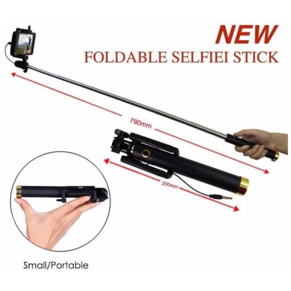 Plug and play sammenleggbar brakett selfiestang