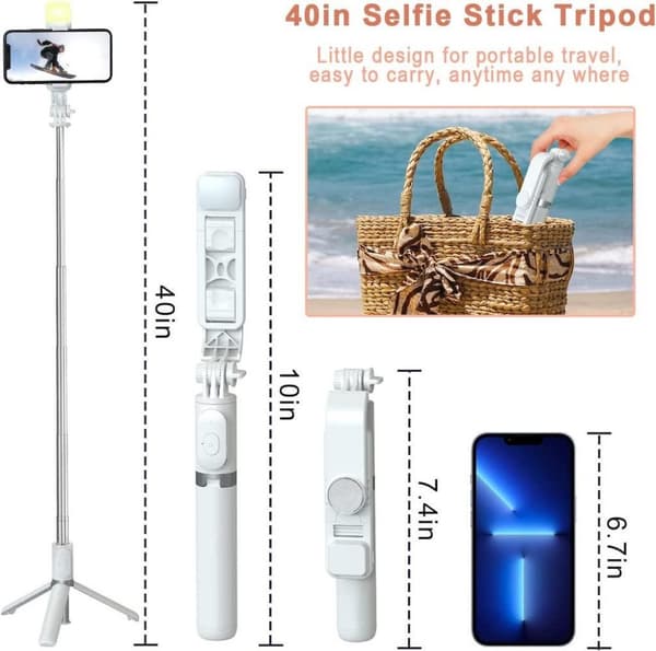 Langaton Bluetooth Selfie Stick valolla