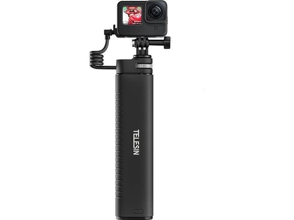 Telesin Selfie-stick USB-C-virtapankilla urheilukameroille / älypuhelimille TE-CSS-001