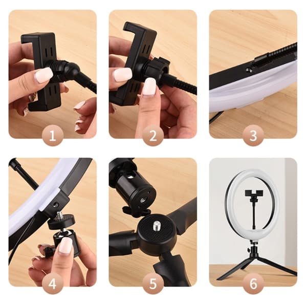 Selfie Ring Light Holder Lazy Bracket LED Light Live Stream Vlog