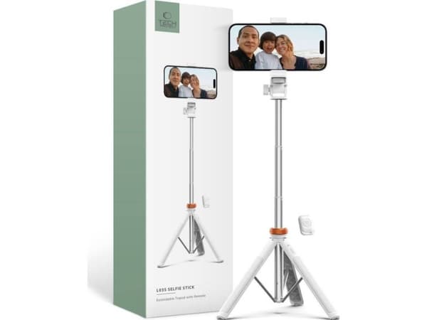 Selfie stick Tech-Protect TECH-PROTECT L03S BLUETOOTH SELFIE STICK TRIPOD WHITE