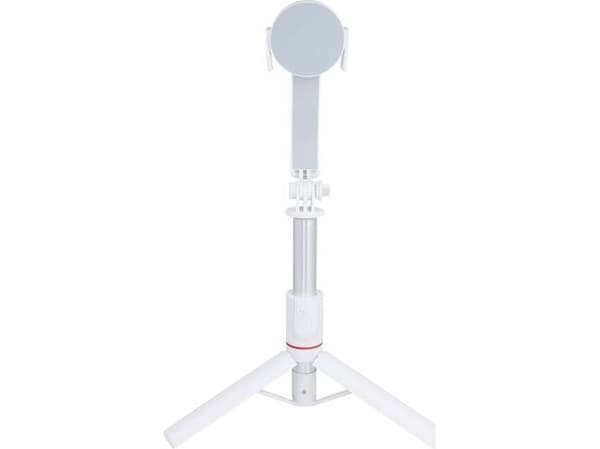 OEM selfie stick / selfie holder med bluetooth fjernkontroll stativ kompatibel med MagSafe SSTR-C09 hvit