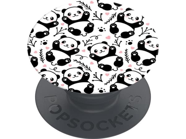 PopSockets-stativ POPSOCKETS Panda Boom smarttelefonholder og base hvit/svart standard