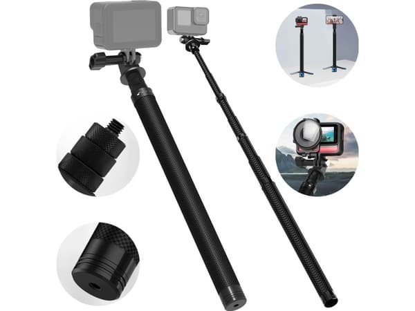 Selfie stick made of carbon fiber with a length of 1.16m Telesin