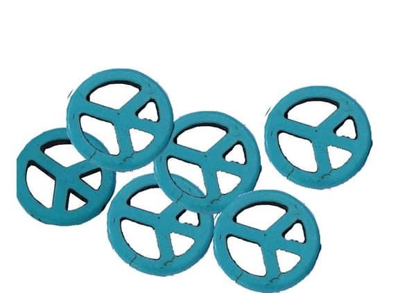 Turkos peace pärlor 20 st i howlite