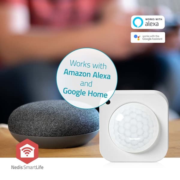 Nedis SmartLife Liiketunnistin | Zigbee 3.0 | Paristokäyttöinen / USB Virta | Tunnistuskulma: 100 ° | Tunnistusalue: 7 m | Maks. akunkesto: 24 Kuukaut