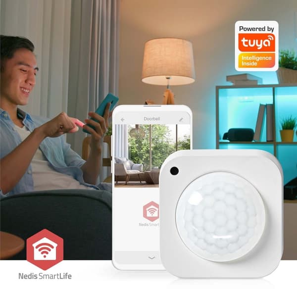 Nedis SmartLife Liiketunnistin | Zigbee 3.0 | Paristokäyttöinen / USB Virta | Tunnistuskulma: 100 ° | Tunnistusalue: 7 m | Maks. akunkesto: 24 Kuukaut