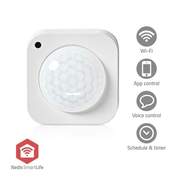 Nedis SmartLife Bevægelses Sensor | Zigbee 3.0 | Batteri / USB Drevet | Detektorvinkel: 100 ° | Detektorområde: 7 m | Maks. batteritid: 24 Måned | Hvi