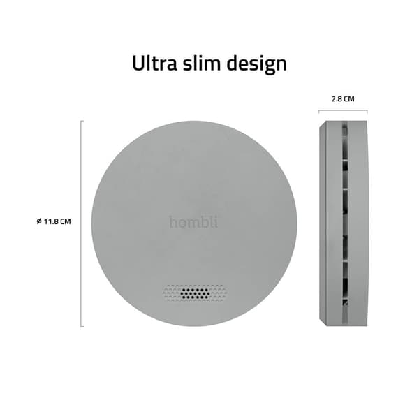 HOMBLI Smart Smoke Detector Grey