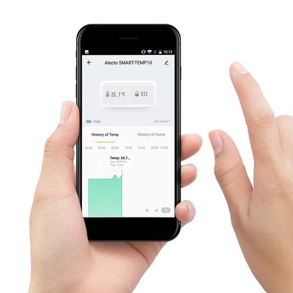 Alecto SMART-TEMP10 Smart Zigbee temperatur- og fuktighetssensor