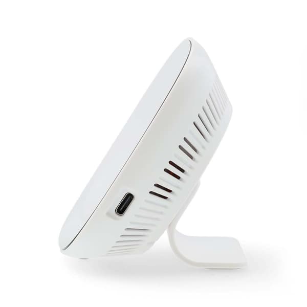 Nedis SmartLife-luftkvalitetsmåler | Wi-Fi | Inkl. Skærm | Fugtighed / Kuldioxid (CO2) / Temperatur | Android™ / IOS | Hvid / Sort