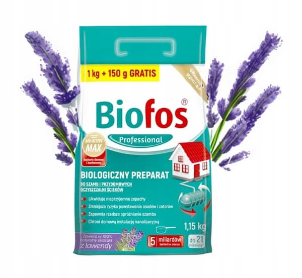 Biofos-valmiste septitankkeihin ja jätevedenpuhdistamoihin 1 kg + 150 g