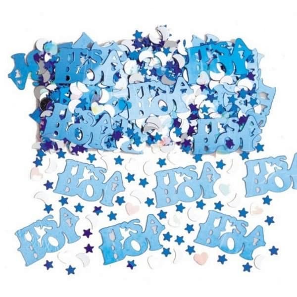 Amscan Confetti - Det er en pige/det er en dreng Blue/Silver One Size